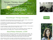 Tablet Screenshot of bergentherapy.com